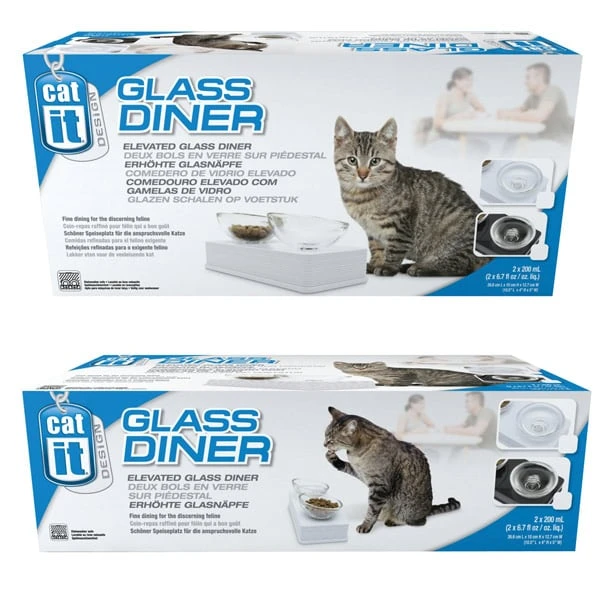 Catit Doppelnapf Glass Diner 7 Catit Doppelnapf Glass Diner – Bild 5