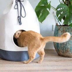 District 70 Katzenhöhle Casa -Heimtierbedarf Angebote district 70 katzenhohle casa weiss grau 5