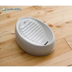 Lucky-Kitty Katzenbrunnen Aus Keramik, Weiß -Heimtierbedarf Angebote lucky kitty katzenbrunnen aus keramik weiss 2