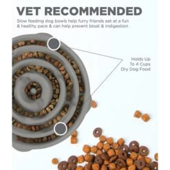 Outward Hound Fun Feeder Slo Bowl Anti Schling Drop Grey -Heimtierbedarf Angebote outward hound fun feeder slo bowl drop grey large web 6