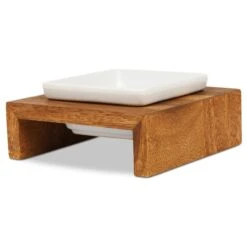 Replus Futterstation Meshidai Einzelnapf Teak