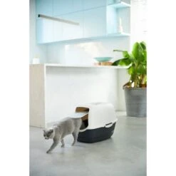 Rotho MyPet Katzentoilette Eco Bailey -Heimtierbedarf Angebote rotho mypet katzentoilette eco bailey schwarz weiss 3