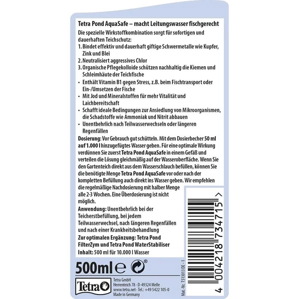 Tetra Pond Teich-Wasseraufbereiter AquaSafe 4 Tetra Pond Teich-Wasseraufbereiter AquaSafe – Bild 2