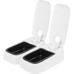 Trixie Futterautomat TX2, 2×300 Ml/ 27×7×24cm Weiß -Heimtierbedarf Angebote trixie futterautomat tx2 2x300ml 3