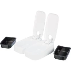 Trixie Futterautomat TX2, 2×300 Ml/ 27×7×24cm Weiß -Heimtierbedarf Angebote trixie futterautomat tx2 2x300ml 5