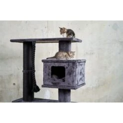 ZooRoyal Kratzbaum Lucia Anthrazit 113cm -Heimtierbedarf Angebote zooroyal kratzbaum lucia 113cm anthrazit 3